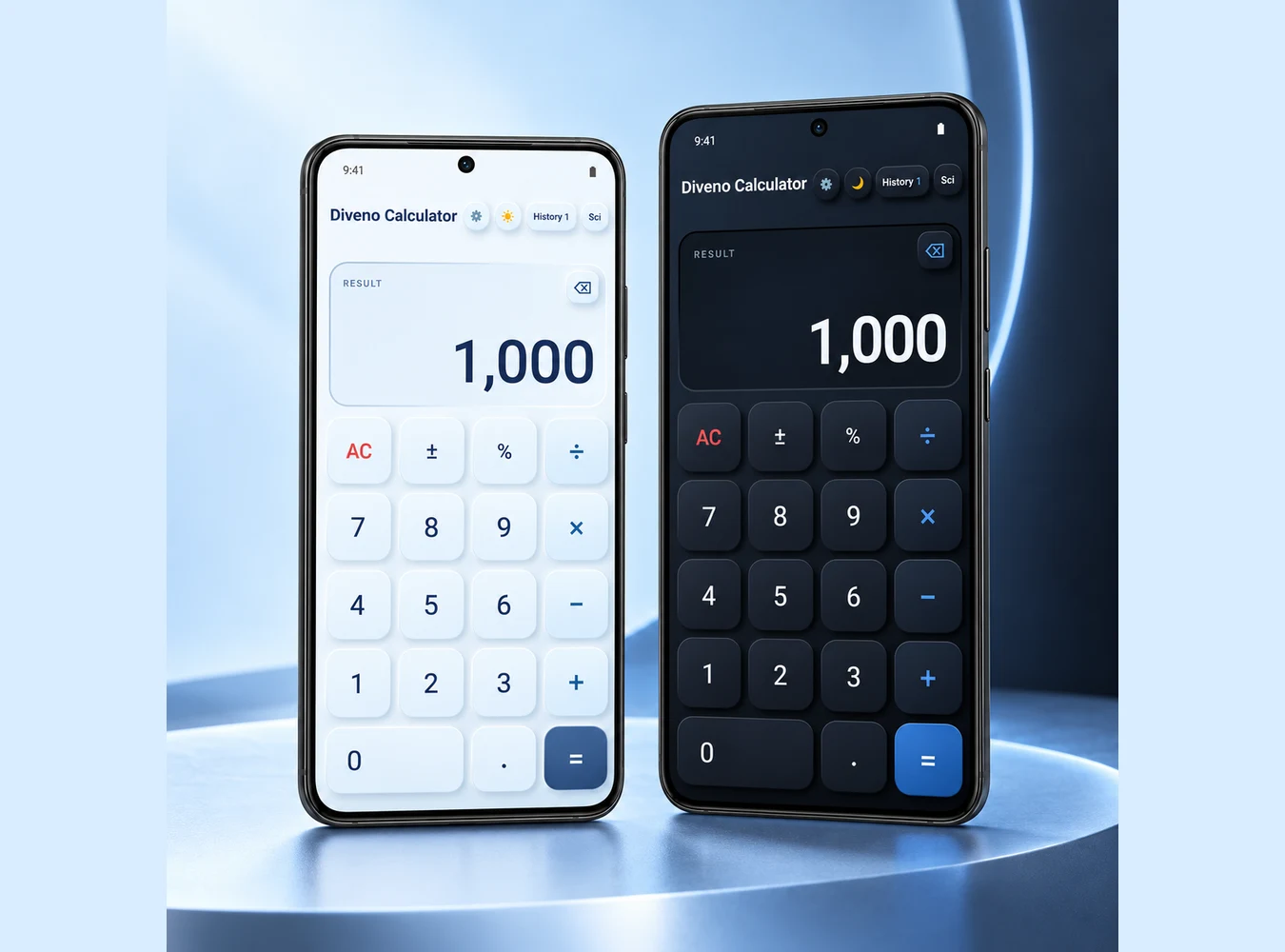 Diveno Calculator product preview
