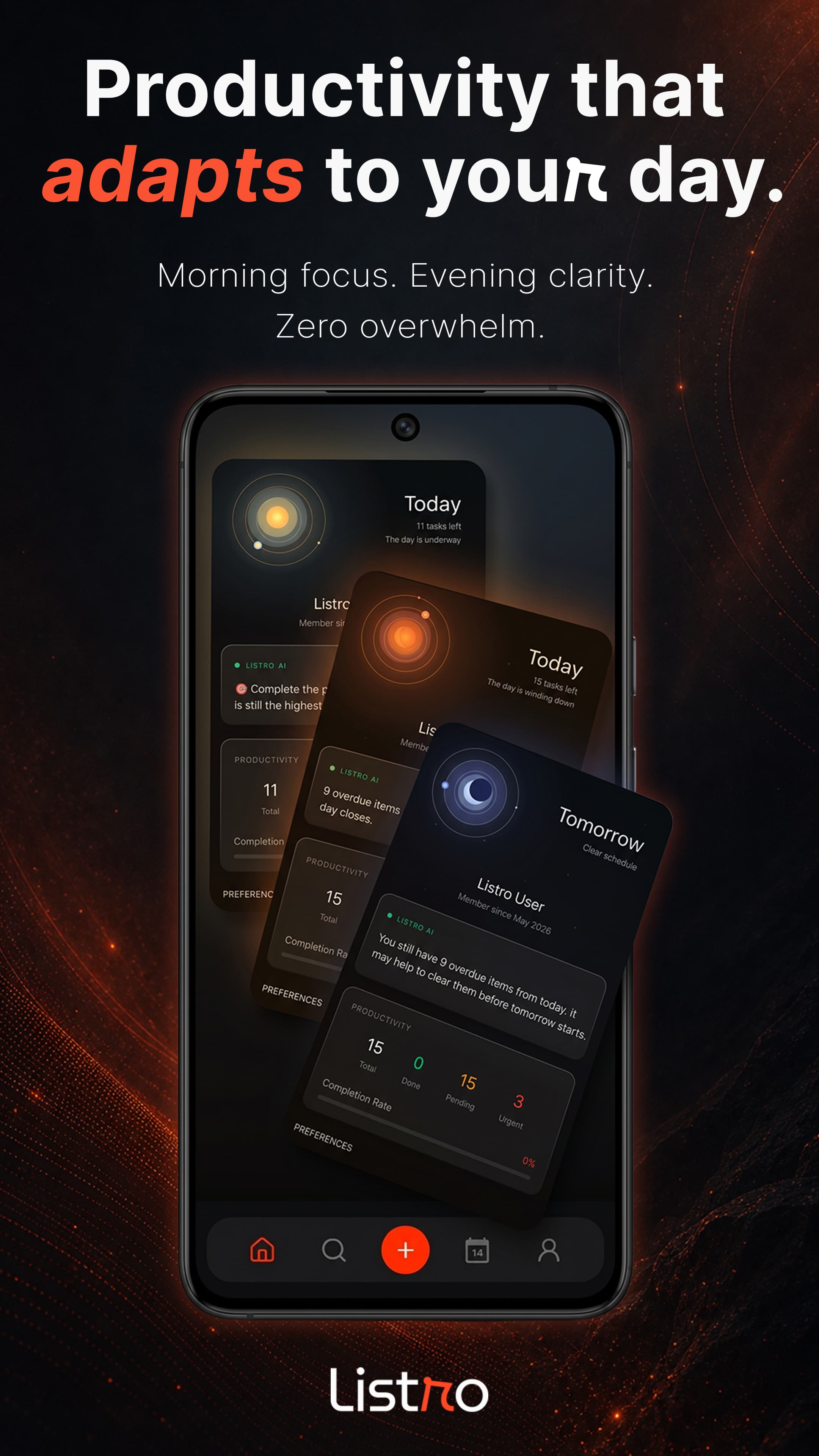 Listro Adaptive daily profile poster