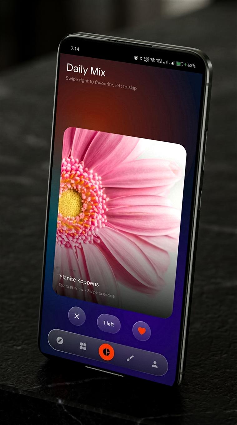 Liquid Wallpapers daily mix screen