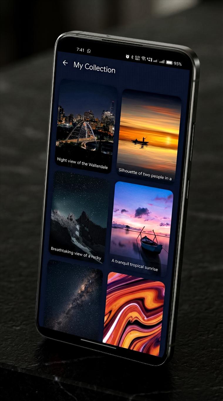 Liquid Wallpapers collection screen